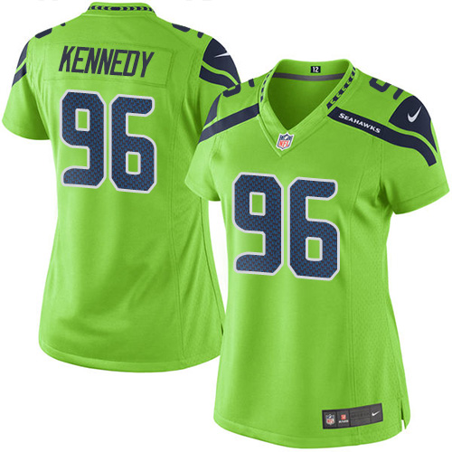 Women's Elite Cortez Kennedy Nike Jersey Green - #96 Rush NFL Seattle Seahawks